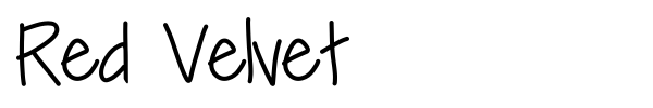 Red Velvet font preview